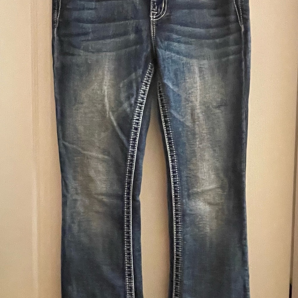 Miss Me Dark Blue Straight Leg Jeans